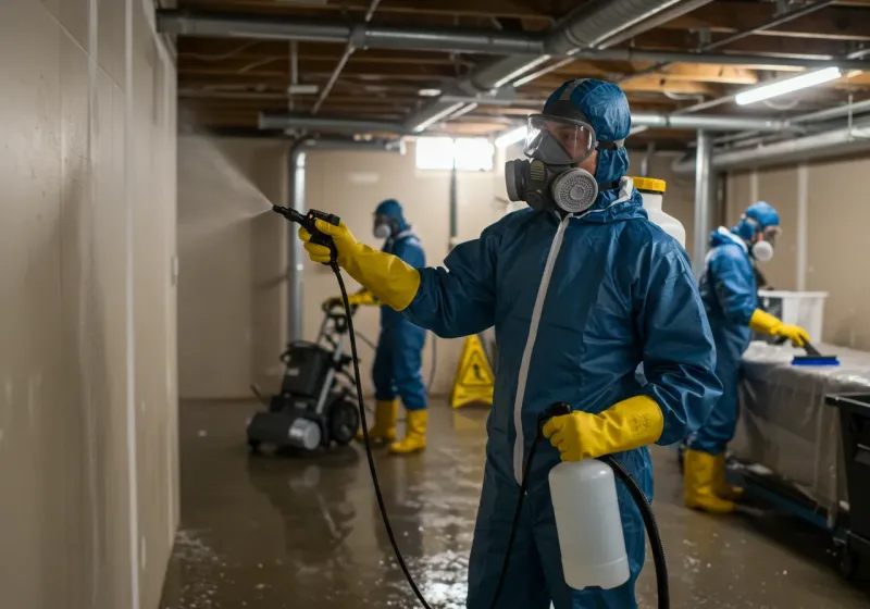 Basement Sanitization and Antimicrobial Treatment process in East Brewton, AL